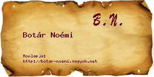 Botár Noémi névjegykártya